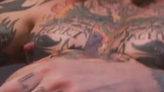 He finds a long silver rod and decides to fuck his cock in a sensational-sounding sce