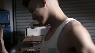 SayUncleNetwork.com - Cock sucking stepbro's warm spunk tasting session after a hot b