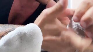 Young Zak was tied and got his feet worshiped and tickled by blonde Riley