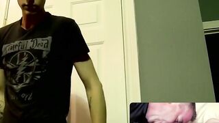 JoeSchmoeXXX.com - Nerdy amateur dude with glasses jerks off his starving cock alone