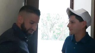 LatinoJuice.com - Inked Latino jock Sahid rides on top of gay Mateo huge cock