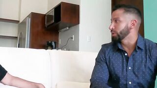 LatinoJuice.com - Inked Latino jock Sahid rides on top of gay Mateo huge cock