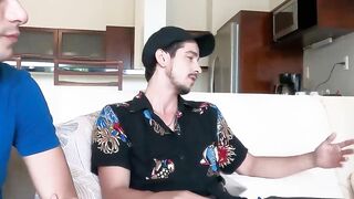 LatinoJuice.com - Inked Latino jock Sahid rides on top of gay Mateo huge cock