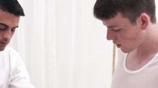BoyMissionary.com - Young Mormon's devout masturbation while being sanctified with an