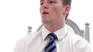 BoyMissionary.com - Young Mormon's devout masturbation while being sanctified with an