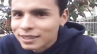 Three horny amateur twinks have a kinky threesome sex