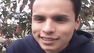 Three horny amateur twinks have a kinky threesome sex
