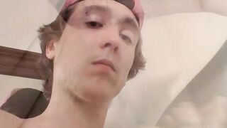 Sean loves to touch himself after undressing in his bedroom