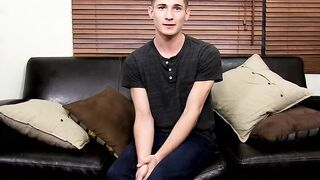Big booty twink interviewed before masturbating harshly