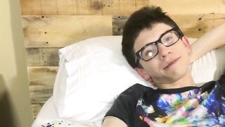 Skinny twink barebacked with big cock and facialized