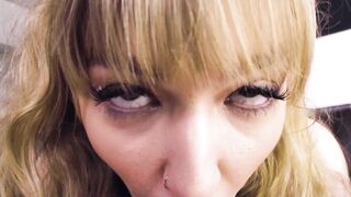 Blond girl Mackenzie Moss makes dick big in POV deepthroat