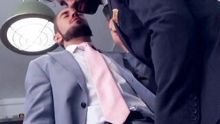 PlayingMen.com - Sexy businessman fucked by slick young partner's relentless pounding