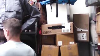 BoyPunish.com - Hot inked thief's raw bareback fucking by a horny officer's massive b