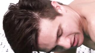 GayStepBros.com - Young stepbro can't contain his joy over a homemade bareback creamp