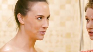 King porn video – ADULT TIME - mom Masseuse Chanel Preston Introduces Bunny Colby & Her boyfriend To three-Way Nuru Rubs!