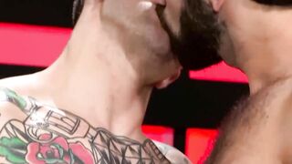 FalconsXXX.com - Beautiful hunk with a big dick hammers a dude's ass in a wild ride