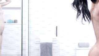 GIRLSWAY - Long Hooters Cougar Jennifer White Has Soft Morning Sex into the Shower With Step Daughter