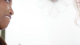 GIRLSWAY - My beauty Black Gf and I Tried Not Getting Caught While Fucking at the Dinner Table