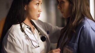 GIRLSWAY - Doctor Vicki Chase KNOWS How To Keep Nurse Sinn Sage's Mouth Busy From Telling Secrets