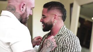 HETEROFLEXIBLE - Bear DILF Brings babe Muscle Hunk Home So Bottom Bf Can Top Too! double penetration 3SOME