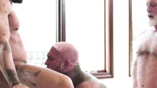 HETEROFLEXIBLE - Bear DILF Brings babe Muscle Hunk Home So Bottom Bf Can Top Too! double penetration 3SOME