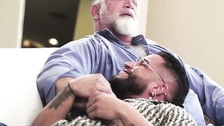 HETEROFLEXIBLE - Bear DILF Brings babe Muscle Hunk Home So Bottom Bf Can Top Too! double penetration 3SOME