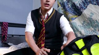 ADULT TIME - Turned On Twinkie Asher Day Ride His Roommate Harley Xavier's Penis After Caught Masturbating
