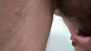 Youthful Japanese shows off his tight butt hole and strokes off