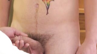 BoysAndDads.com - Stepfather Myles Landon gives his twink a handjob and fierce ass sl