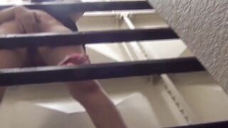 NipponPissTV.com - Stunning Oriental vixen dripping urine down a staircase