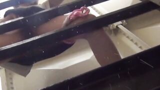 NipponPissTV.com - Stunning Oriental vixen dripping urine down a staircase