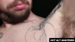 RealAltGuys.com - Skater dude Hazy Mazy plays with his hairy shaft solo and shoots hi