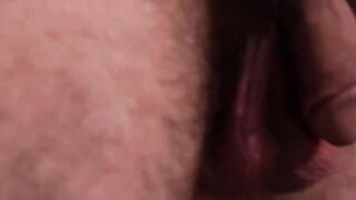 Hairy dude Steve Strait pulls out his throbbing package to masturbate