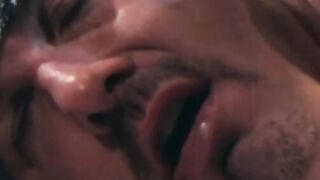 Steve rests on his back as Daxx stretches his sloppy hole with his greasy, ungloved h