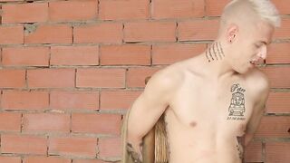 Masked sex slave Noah Carter tied and sucked for a wild and rough fucking