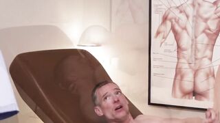 FunsizePorn.com - Kinky hunk Dr Wolf bangs young Joshua Oaks during prostate examinat
