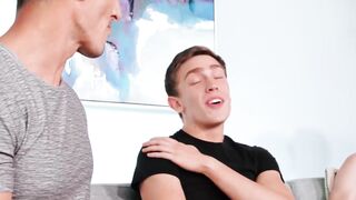 Mason Dean seduced twink Levi Rhodes to join the dick fun play with Jax Thirio in a t