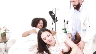 DEVILS SCENE - Freaky And Desperate Alison Rey Fucks Her Boyfirend's Doctor Inside Front Him