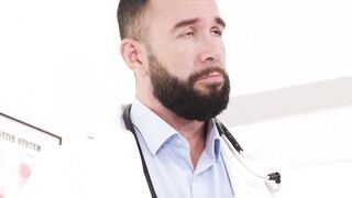 DEVILS SCENE - Freaky And Desperate Alison Rey Fucks Her Boyfirend's Doctor Inside Front Him