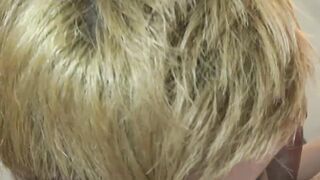 Japanese twink receives cum on his face after blowjob action