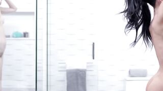GIRLSWAY - Huge Chested Milf Jennifer White Has Her Snatch Softly Eaten into The Shower By Step Daughter