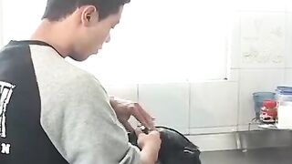 Attractive dude Antonio pumps out a hot load of warm cum