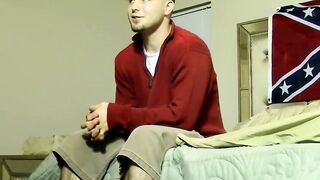 Amateur gay dude blown until he cums by mature deviant