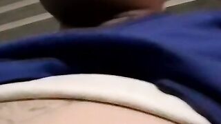 Fat amateur with small cock sucked by mature black homo
