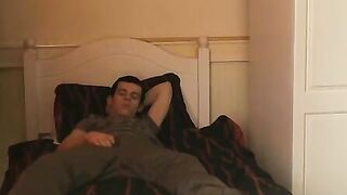 BoyDesire.com - Handsome twink's relaxing bed wank and creamy cumshot