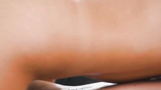 Fucking masseuses pretty face while fingering her pussy