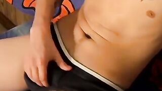 TwinkUndie.com - Cute twink Cain's first undie video and explosive cumshot
