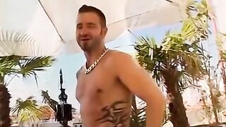 FilthyPissPlay.com - Freaky homo douses cock and ass with beer in outdoor piss play