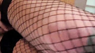 TransSteamy.com - Busty tranny Paola Rios enjoys a solo bed play session with her big