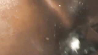 CentralFisting.com - Muscular black gay self-pleasures with a monster dildo in his as